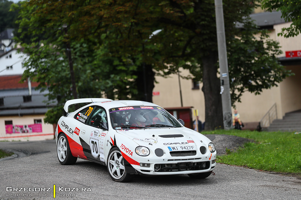 Rajd Śląska 2018 - załoga Horodeński / Sałaciński - Toyota Celica GT-Four ST205