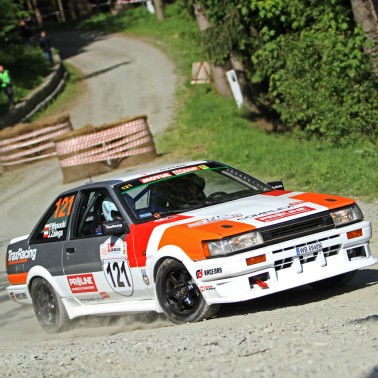 52. Rajd Dolnośląski 2018 - załoga Wysocki / Zalega - Toyota Corolla AE86