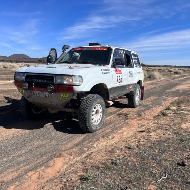 Michał Horodeński na mecie 9. Etapu Dakar Classic 2024