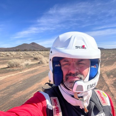 Michał Horodeński na mecie 8. Etapu Rajdu Dakar Classic 2024