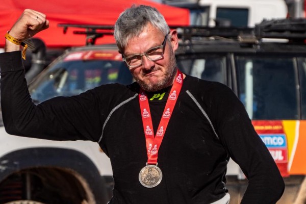 TOYOTA TEAM CLASSIC Michał Horodeński Arkadiusz Sałaciński Toyota Land Cruiser HDJ80 meta i podium Rajd Dakar Classic 2024