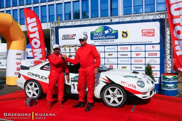 Rajd Nadwiślański 2018 - załoga Horodeński / Sałaciński - Toyota Celica GT-Four ST205